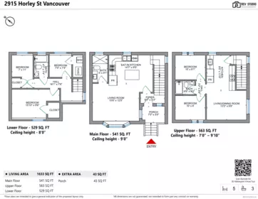 2915 Horley Street, Vancouver, BC, Vancouver — Townhouse for sale