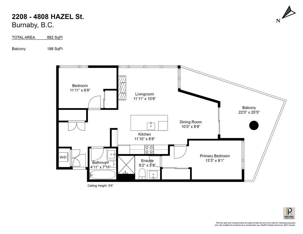 Exterior Rear Photo of 2208 4808 Hazel Street, Burnaby, BC