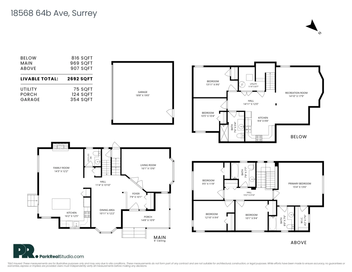 Exterior Rear Photo of 18568 64b Avenue, Surrey, BC