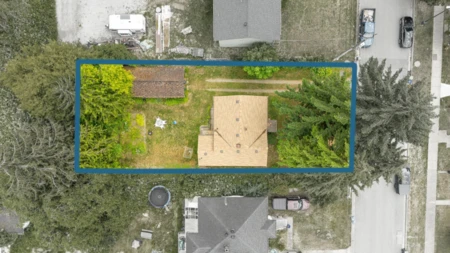 Aerial View of 715 Roderick Avenue, Coquitlam, BC