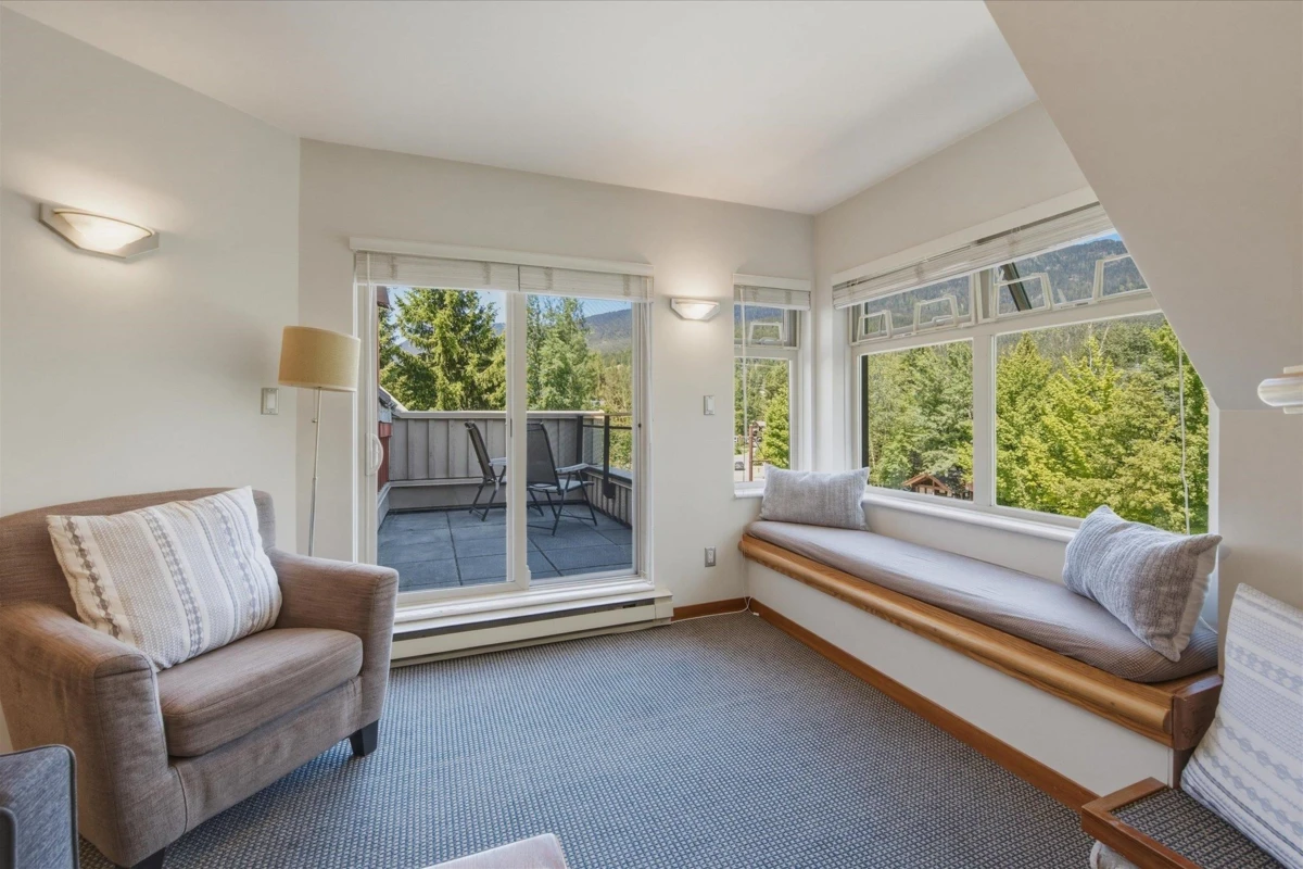 Living Room Photo of 217 2050 Lake Placid Road, Whistler, BC