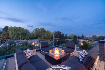 Aerial View of 3887 W 15th Avenue, Vancouver, BC
