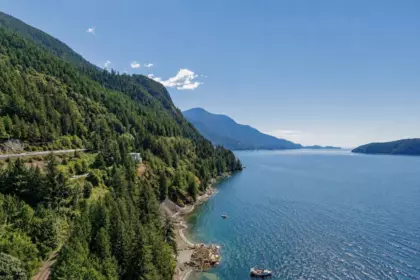 Aerial View of 90 Tidewater Way, Lions Bay, BC