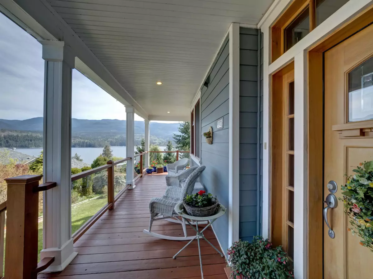Aerial View of 6373 N Gale Avenue, Sechelt, BC