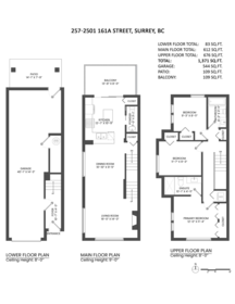 257 2501 161a Street, Surrey, BC, Surrey — Townhouse for sale