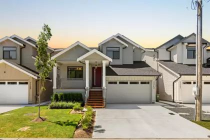 Front exterior of 7143 Elwood Drive, Chilliwack, BC