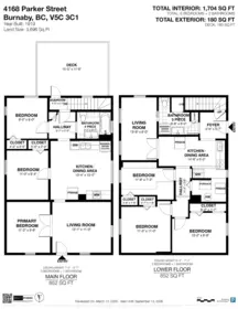 Aerial View of 4168 Parker Street, Burnaby, BC