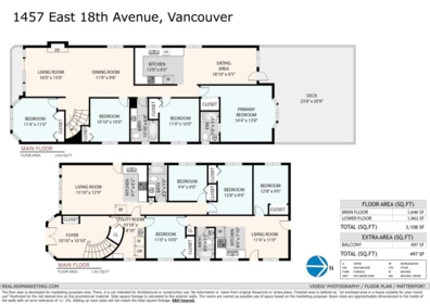 Aerial View of 1457 E 18th Avenue, Vancouver, BC