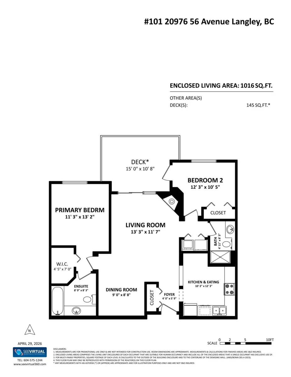 Exterior Rear Photo of 101 20976 56 Avenue, Langley, BC