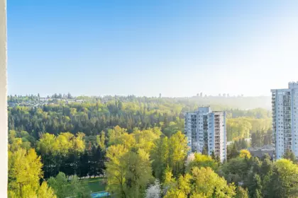 Aerial View of 2101 9521 Cardston Court, Burnaby, BC