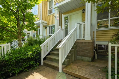 Aerial View of 8431 Jellicoe Street, Vancouver, BC