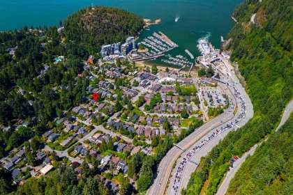 Aerial View of 6432 Douglas Street, West Vancouver, BC