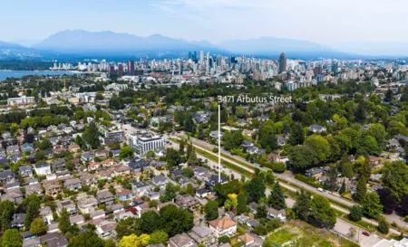 Aerial View of 3471 Arbutus Street, Vancouver, BC