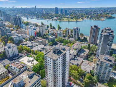 Aerial View of 906 1251 Cardero Street, Vancouver, BC