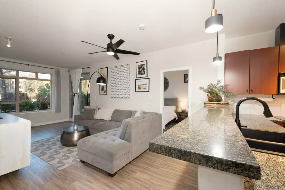 Living Room Photo of 121 100 Capilano Road, Port Moody, BC