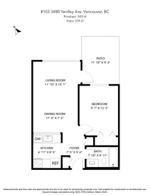 Primary Bedroom Photo of 103 3480 Yardley Avenue, Vancouver, BC
