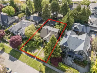 Aerial View of 6857 Laburnum Street, Vancouver, BC