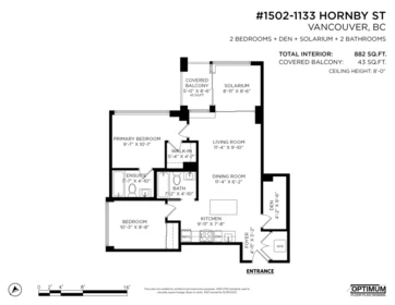 Aerial View of 1502 1133 Hornby Street, Vancouver, BC