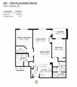 Kitchen Island Photo of 201 500 Klahanie Drive, Port Moody, BC