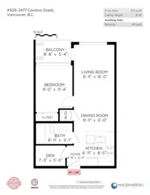 Laundry Room Photo of 509 2477 Carolina Street, Vancouver, BC