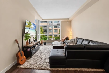 Living Room Photo of 104 578 Emerson Street, Coquitlam, BC