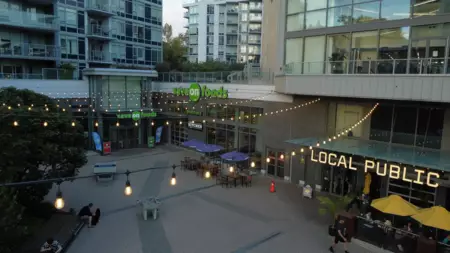 Aerial View of 2107 8538 River District Crossing, Vancouver, BC