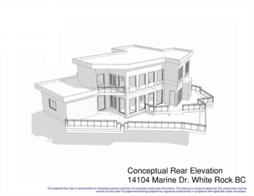 Aerial View of 14104 Marine Drive, White Rock, BC
