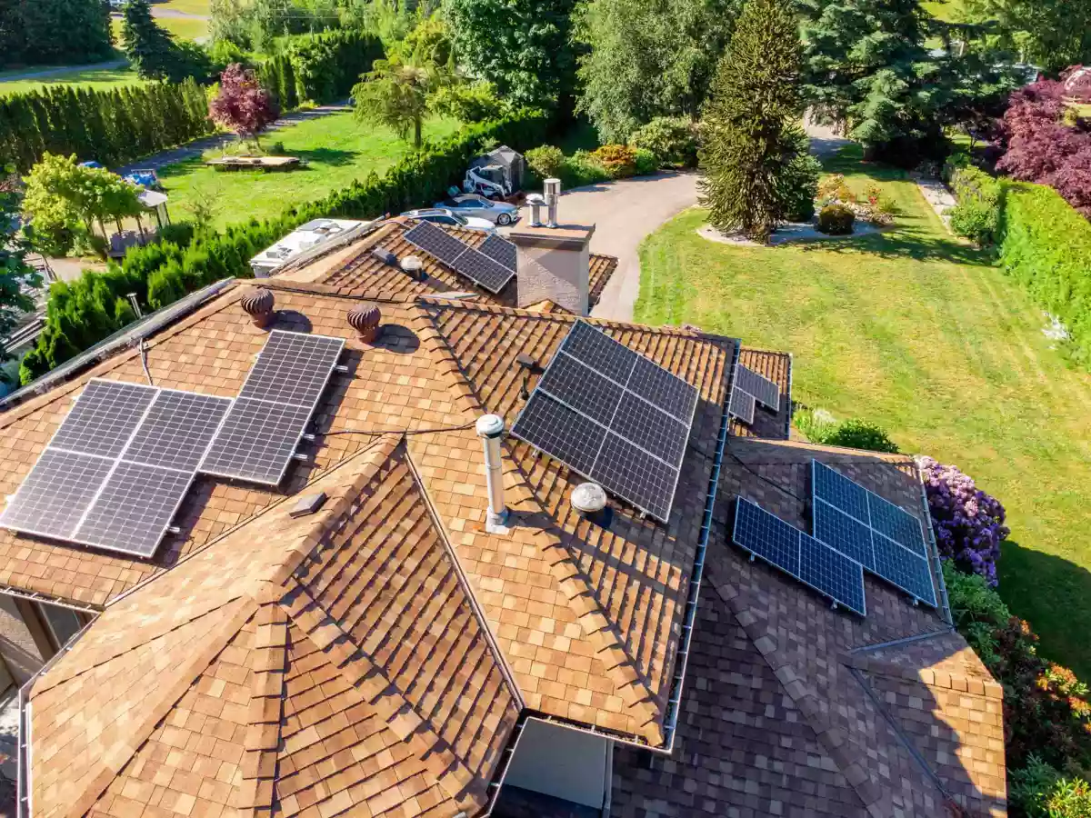 Aerial View of 8531 Bannister Drive, Mission, BC