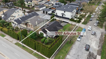 3707 Arbutus Street, Vancouver, BC, Vancouver — Single Family Residence for sale