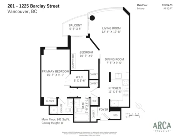 Hallway Photo of 201 1225 Barclay Street, Vancouver, BC