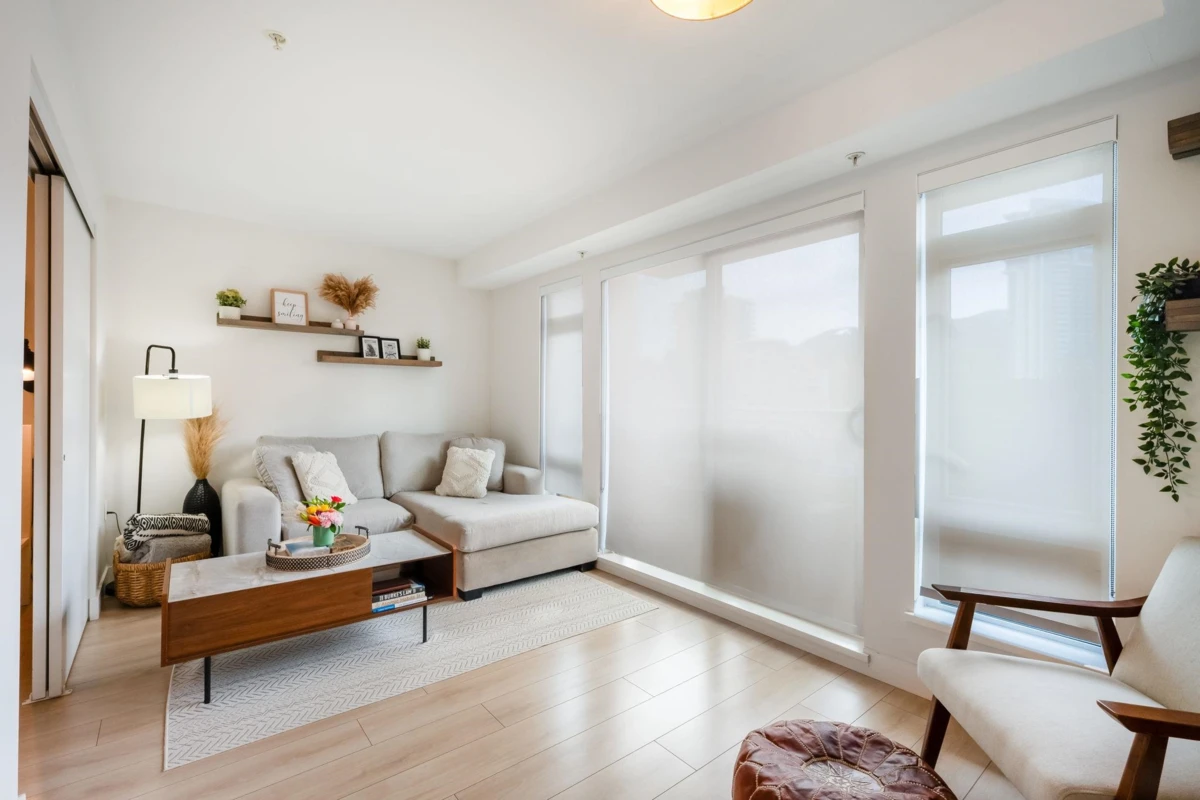 Living Room Photo of 201 1519 Crown Street, North Vancouver, BC