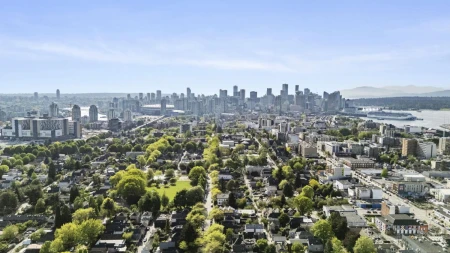 Aerial View of 703 983 E Hastings Street, Vancouver, BC