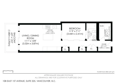Entry Foyer Photo of 225 108 E 1st Avenue, Vancouver, BC
