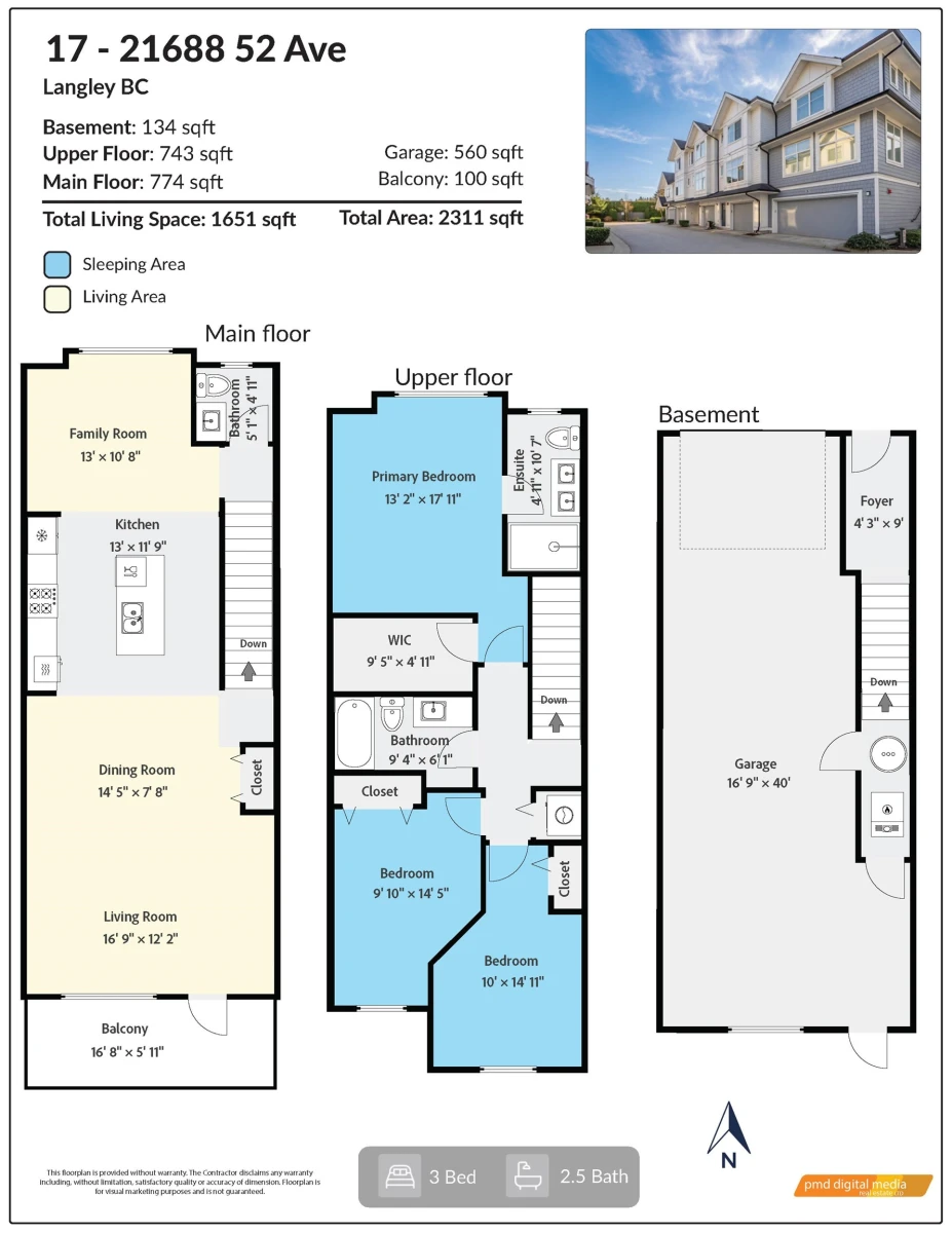 Living Room Photo of 17 21688 52 Avenue, Langley, BC
