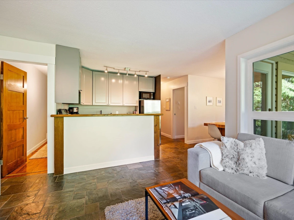 Living Room Photo of 1 2240 Gondola Way, Whistler, BC