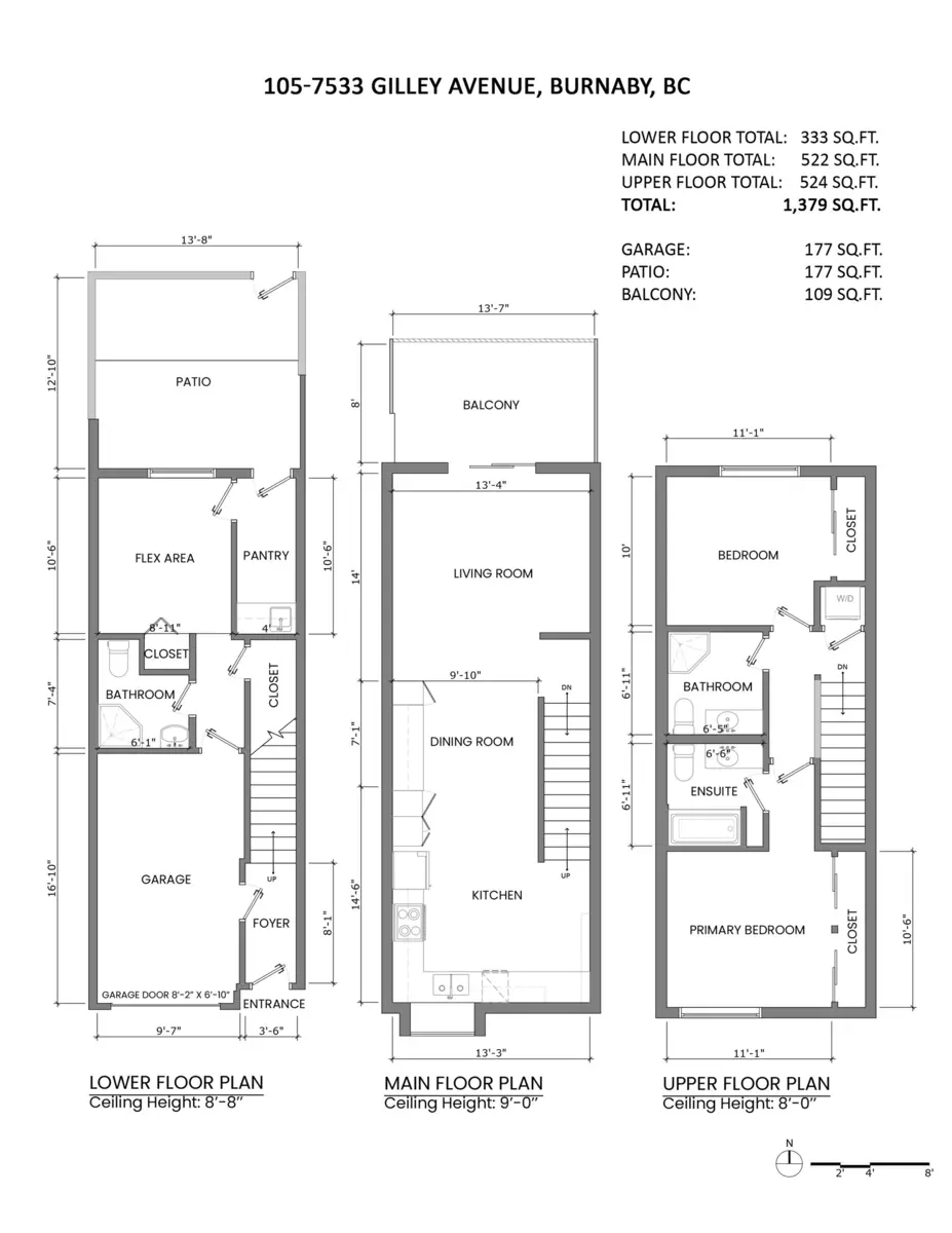 Dining Area Photo of 105 7533 Gilley Avenue, Burnaby, BC