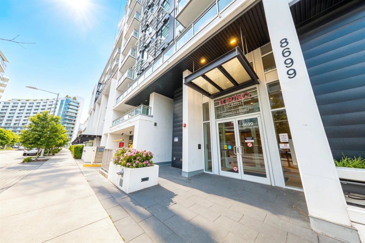 Exterior Rear Photo of 704 8699 Hazelbridge Way, Richmond, BC