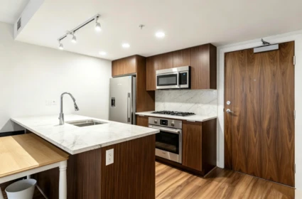 Kitchen Photo of 704 8699 Hazelbridge Way, Richmond, BC