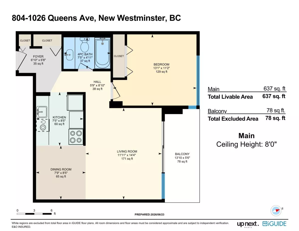 Dining Area Photo of 804 1026 Queens Avenue, New Westminster, BC