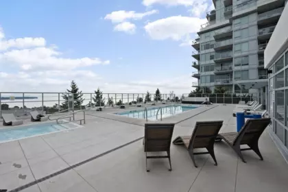 Aerial View of 408 1441 Johnston Road, White Rock, BC