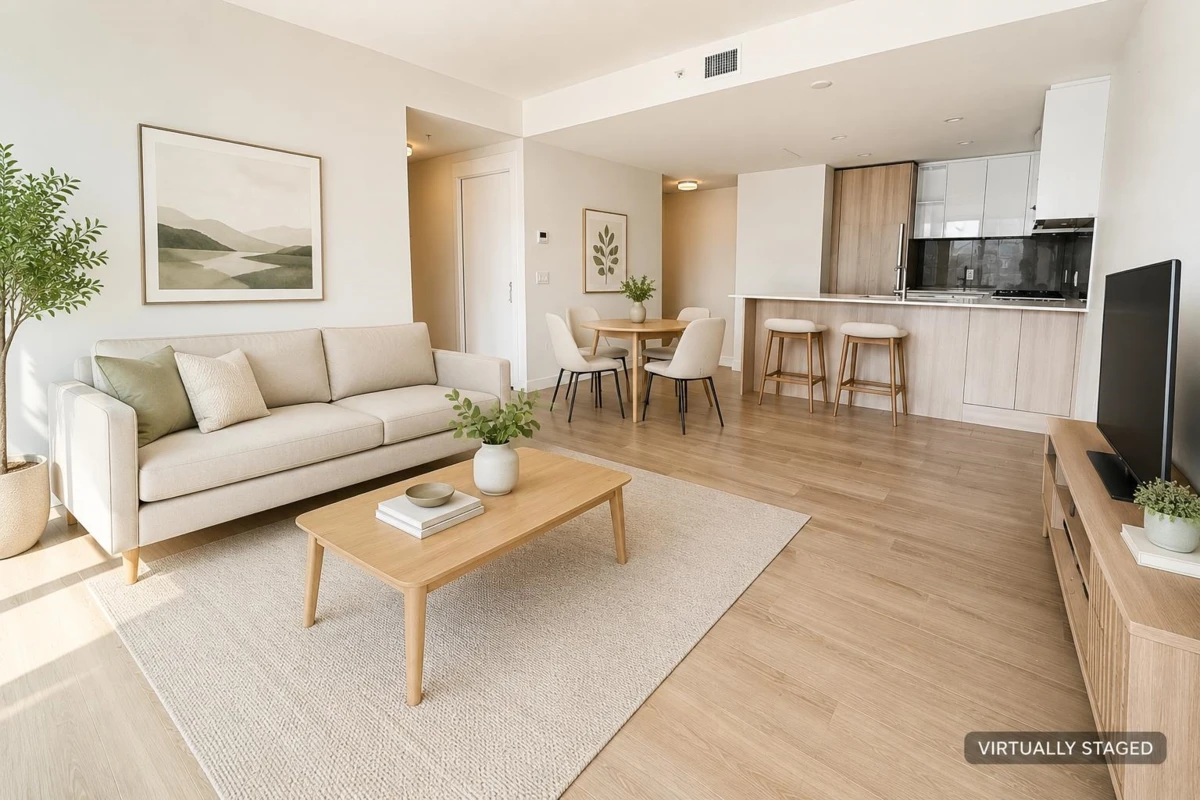 Living Room Photo of 1001 618 Carnarvon Street, New Westminster, BC