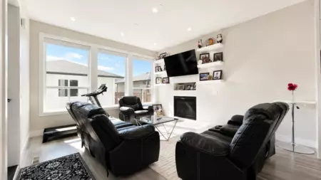 Living Room Photo of 4440 Stephen Leacock Drive, Abbotsford, BC