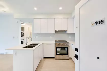 Family Room Photo of 406 5399 Joyce Street, Vancouver, BC