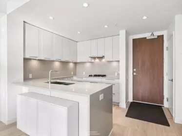 Kitchen Island Photo of 306 6677 Cambie Street, Vancouver, BC