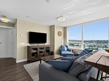 Living Room Photo of 2205 908 Quayside Drive, New Westminster, BC