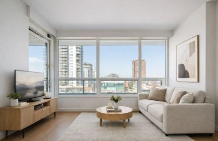 Living Room Photo of 306 125 E 14th Street, Vancouver, BC