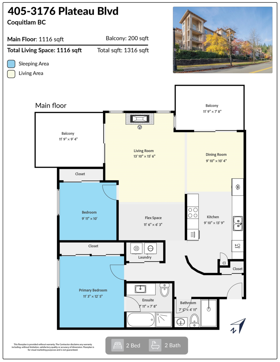 Kitchen Island Photo of 405 3176 Plateau Boulevard, Coquitlam, BC