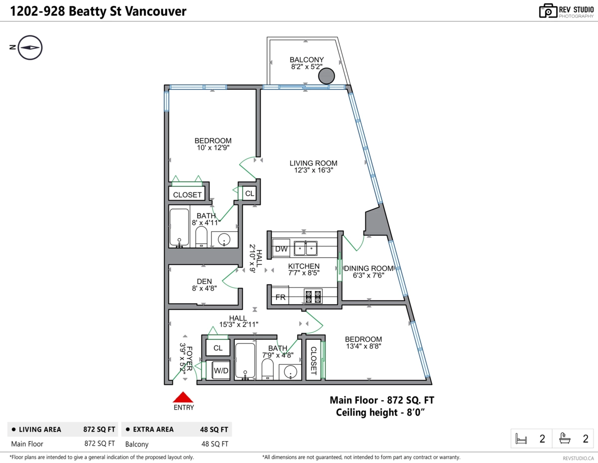 Hallway Photo of 1202 928 Beatty Street, Vancouver, BC