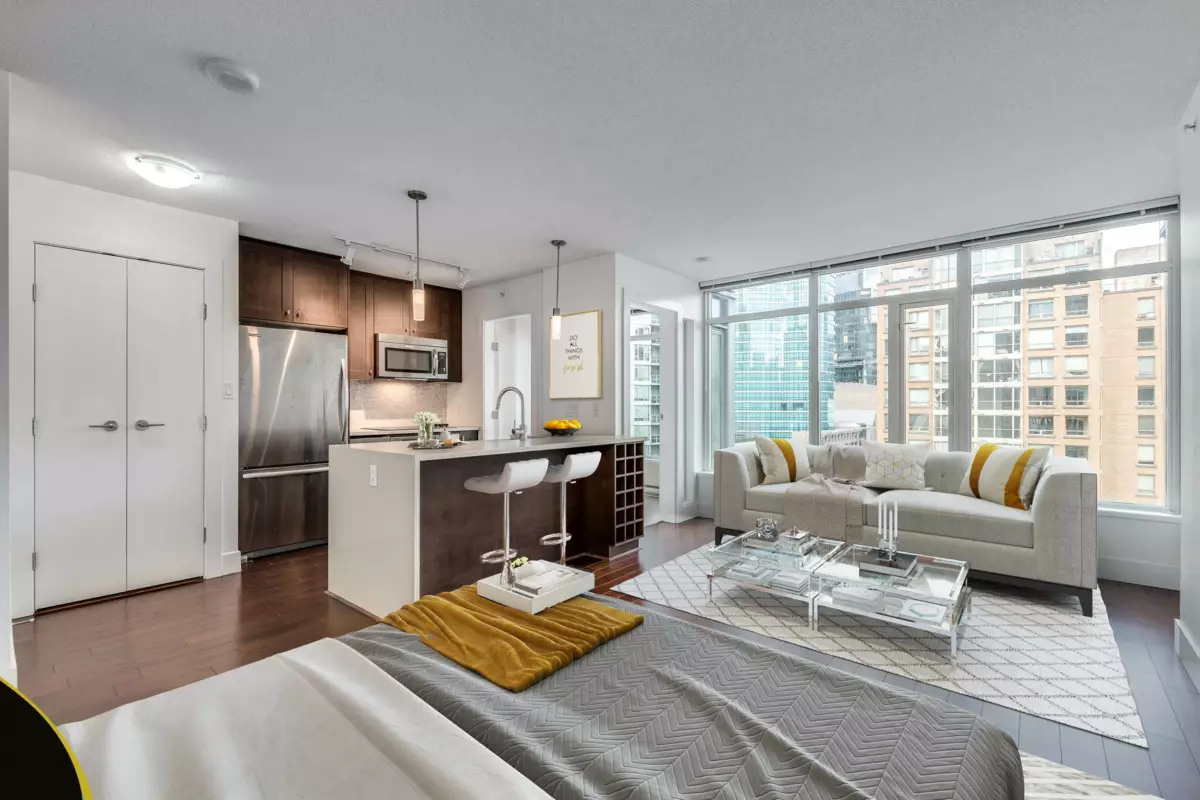 Dining Area Photo of 1404 888 Homer Street, Vancouver, BC