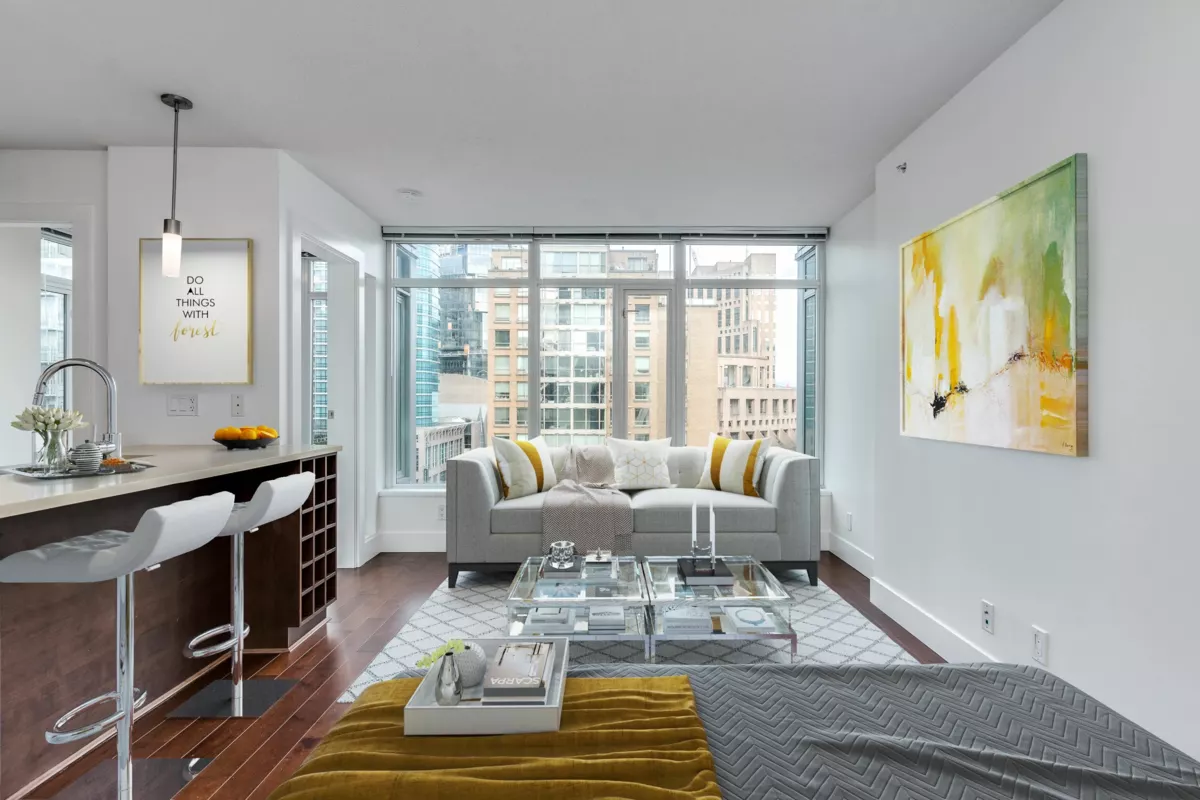 Family Room Photo of 1404 888 Homer Street, Vancouver, BC